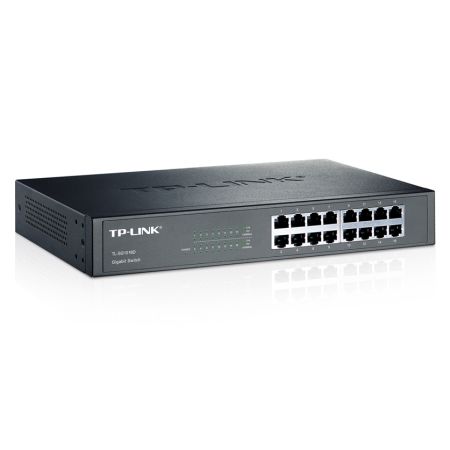 TP-LINK TL-SG1016D 16-Port Gigabit Switch Steel Rackmount TP-LINK TL-SG1016D 16-Port Gigabit Switch Steel Rackmount
